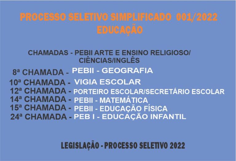 Chamadas Educação 12/3