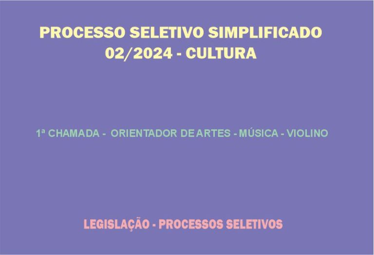 Processo Seletivo