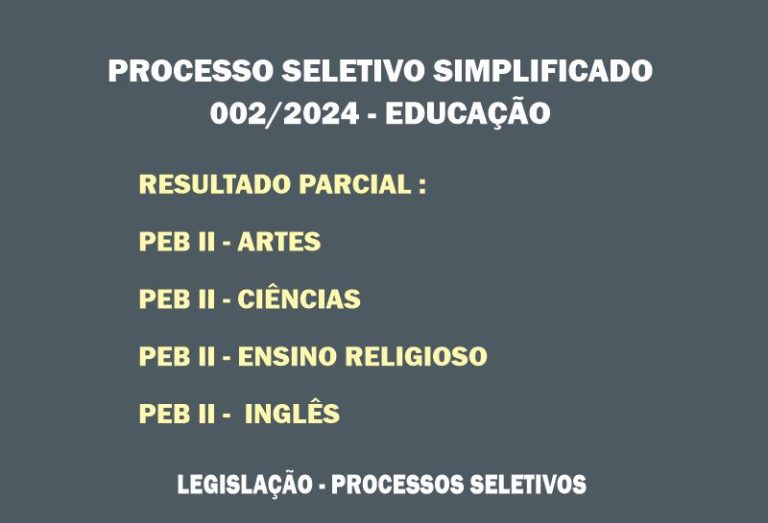 PROCESSO SELETIVO