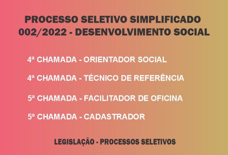 PROCESSO SELETIVO