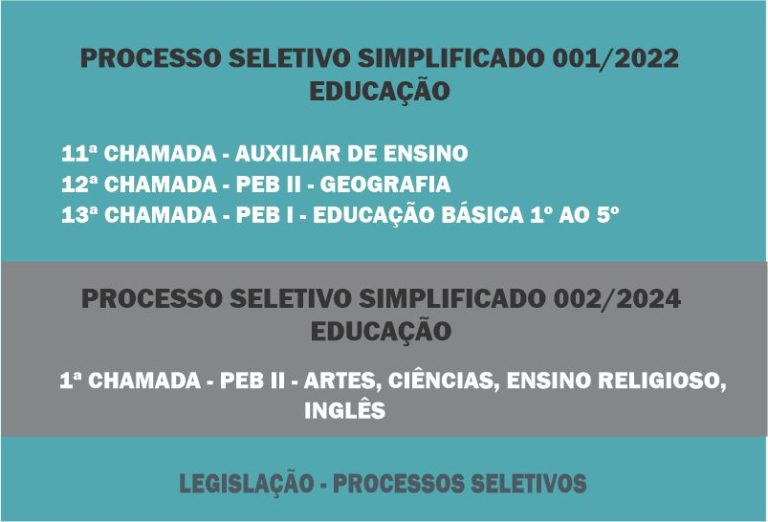 PROCESSO SELETIVO