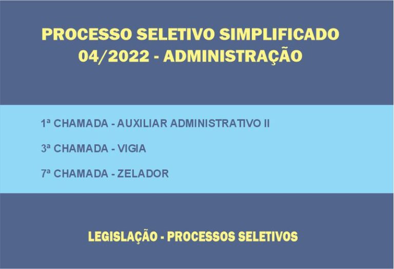 PROCESSO SELETIVO