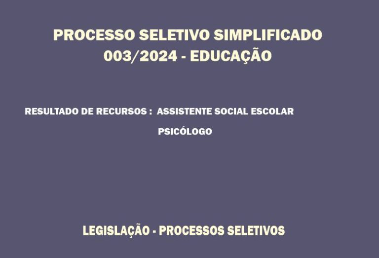 Processo Seletivo