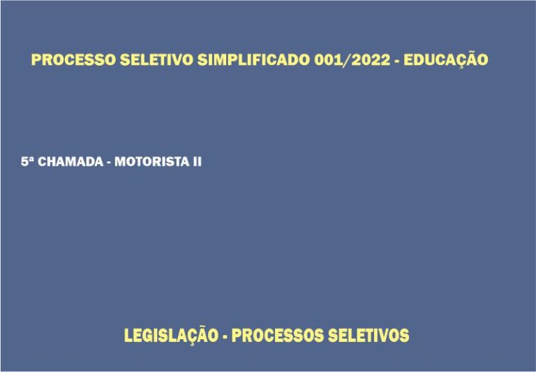 Processo Seletivo