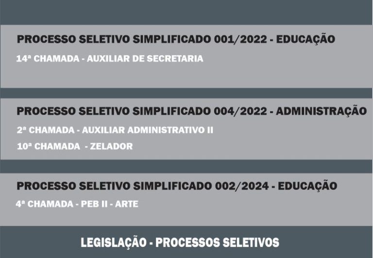 Processos Seletivos