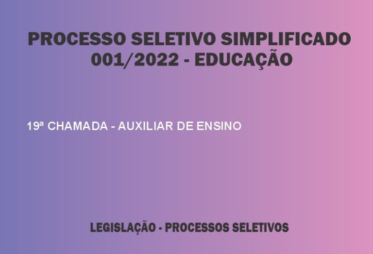Processo Seletivo