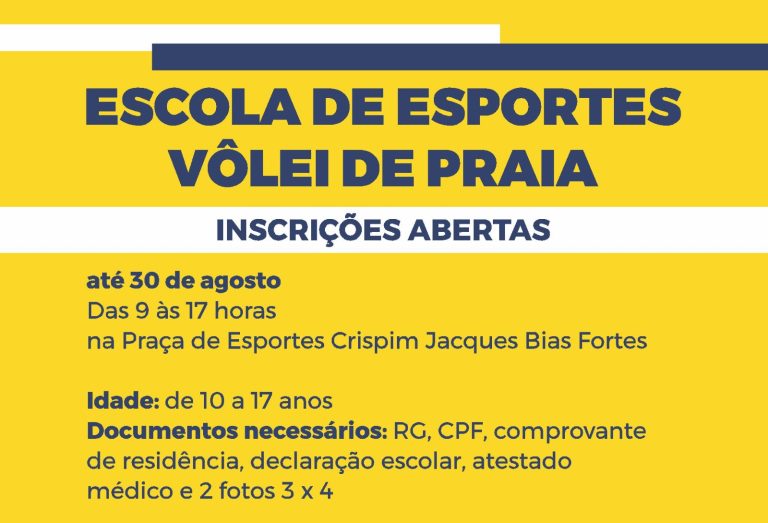 Inscrições abertas