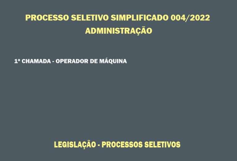 Processo Seletivo