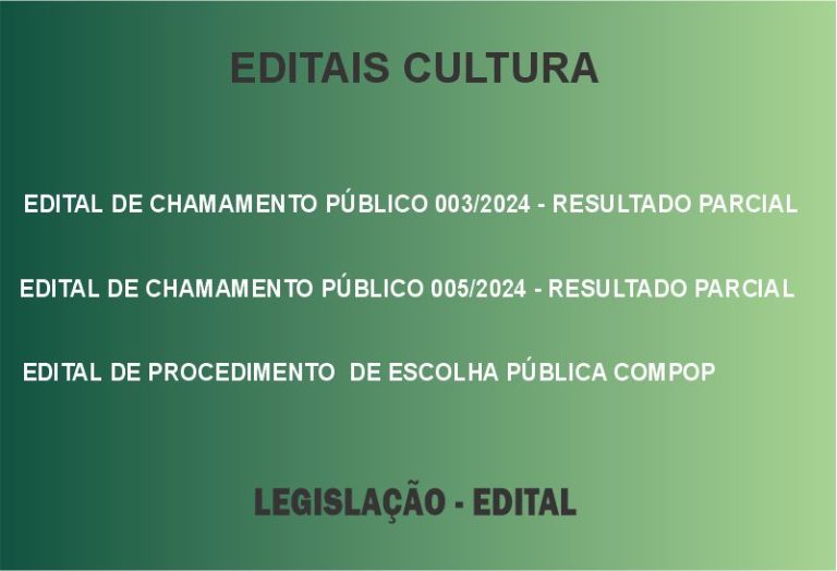 Editais Cultura