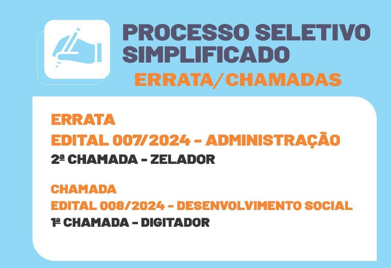 Errata e chamada Editais PPS