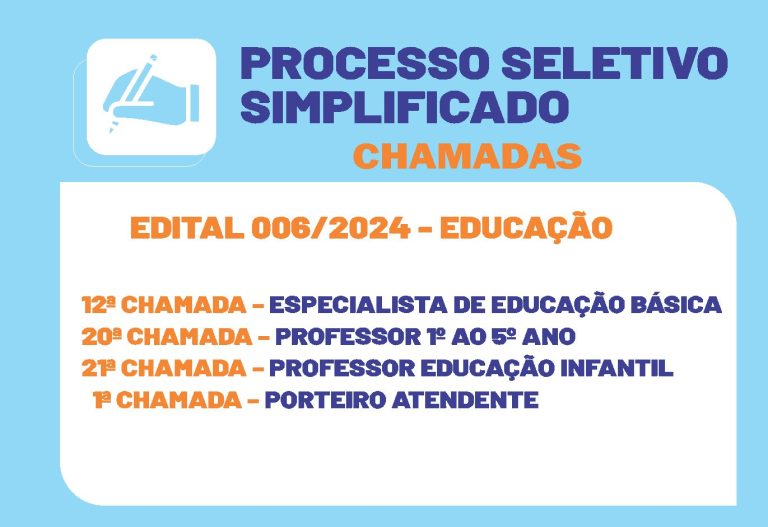 Mais chamadas PPS 006/24