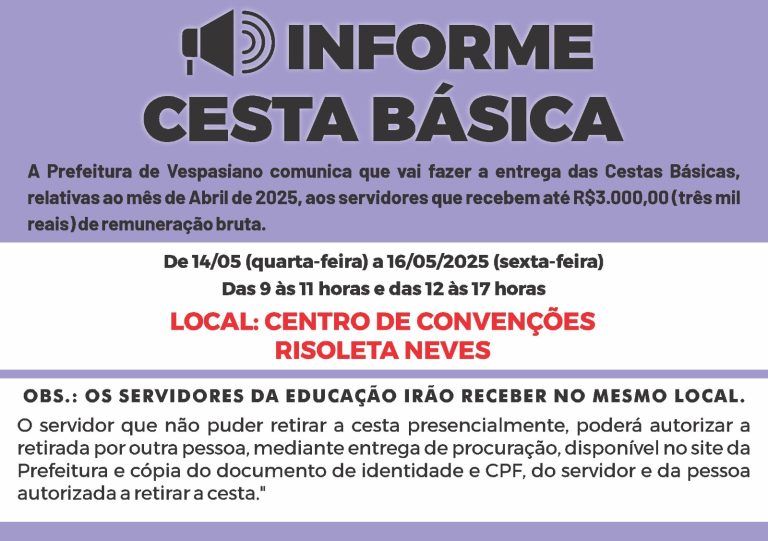 Entrega de cestas