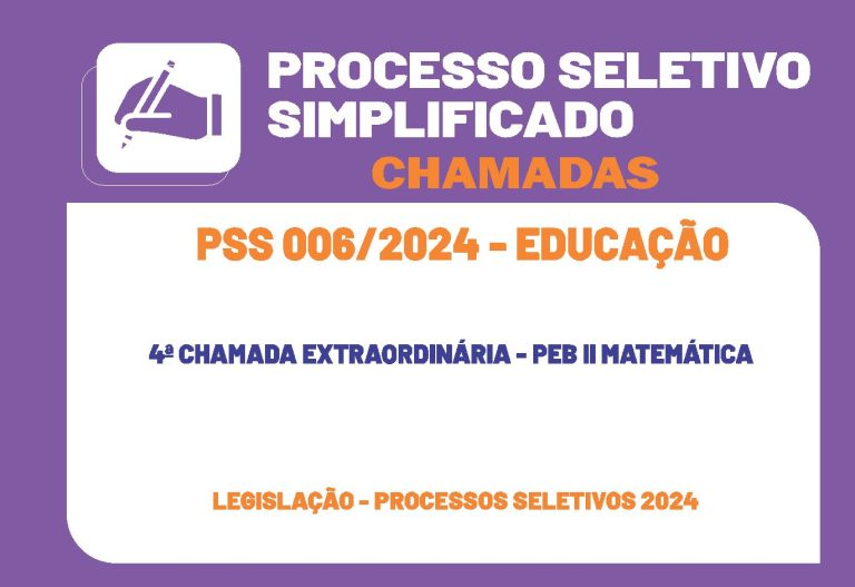 PSS 006/24 – EDUCAÇÃO