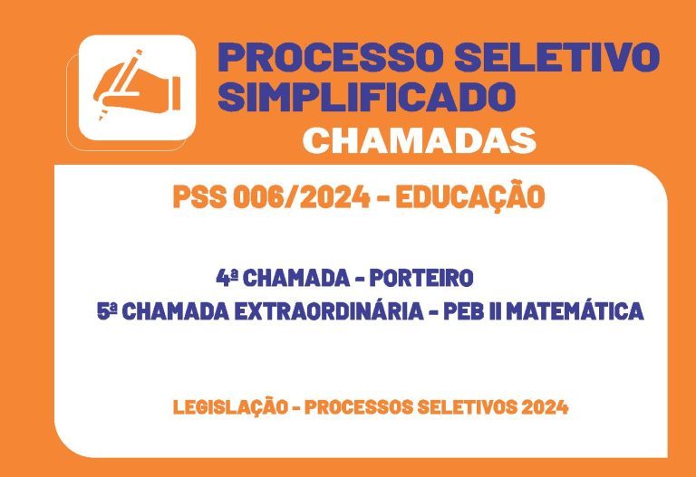 PSS 006/2024 – EDUCAÇÃO