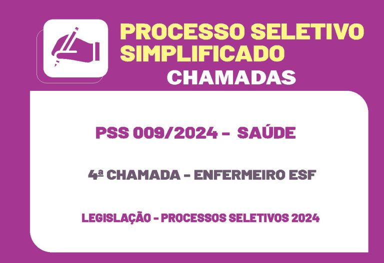 Nova chamada – PSS 009/24