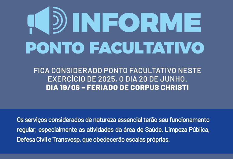 Ponto Facultativo dia 20/06