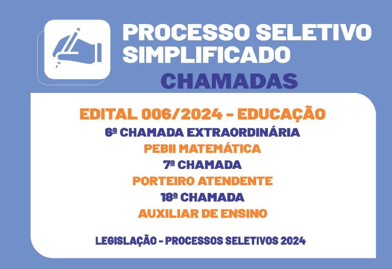 PSS 006/24 – Educação