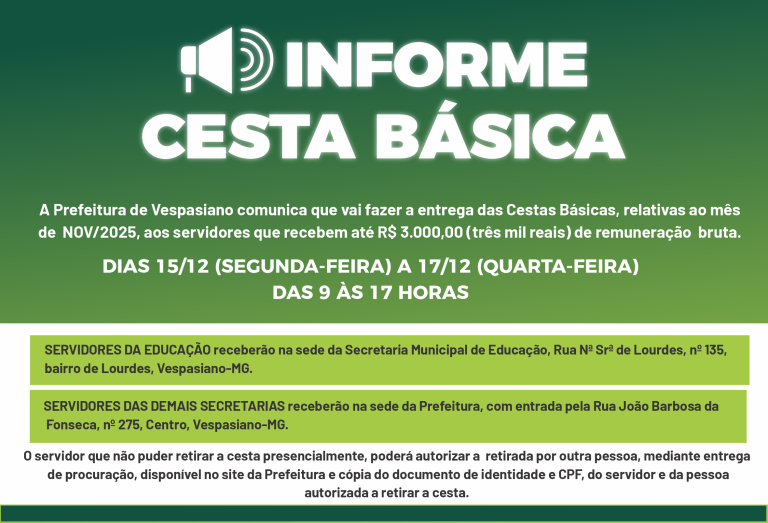 Entrega de cestas para servidores