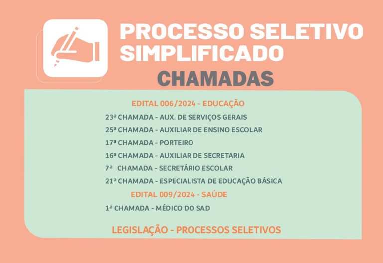 CHAMADAS EDUCAÇÃO E SAÚDE