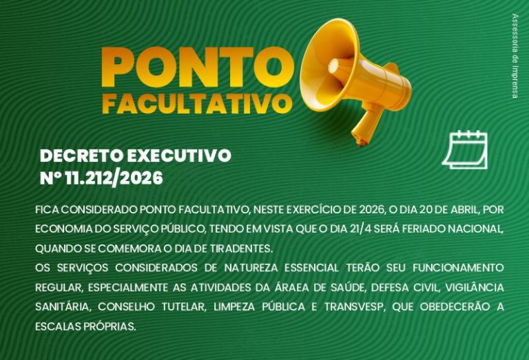Ponto facultativo 20-04